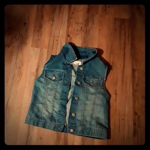 Girls Denim buttoned vest